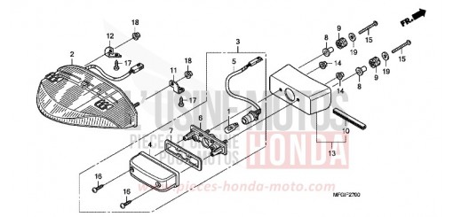 TAILLIGHT (1) CB600FAA de 2010